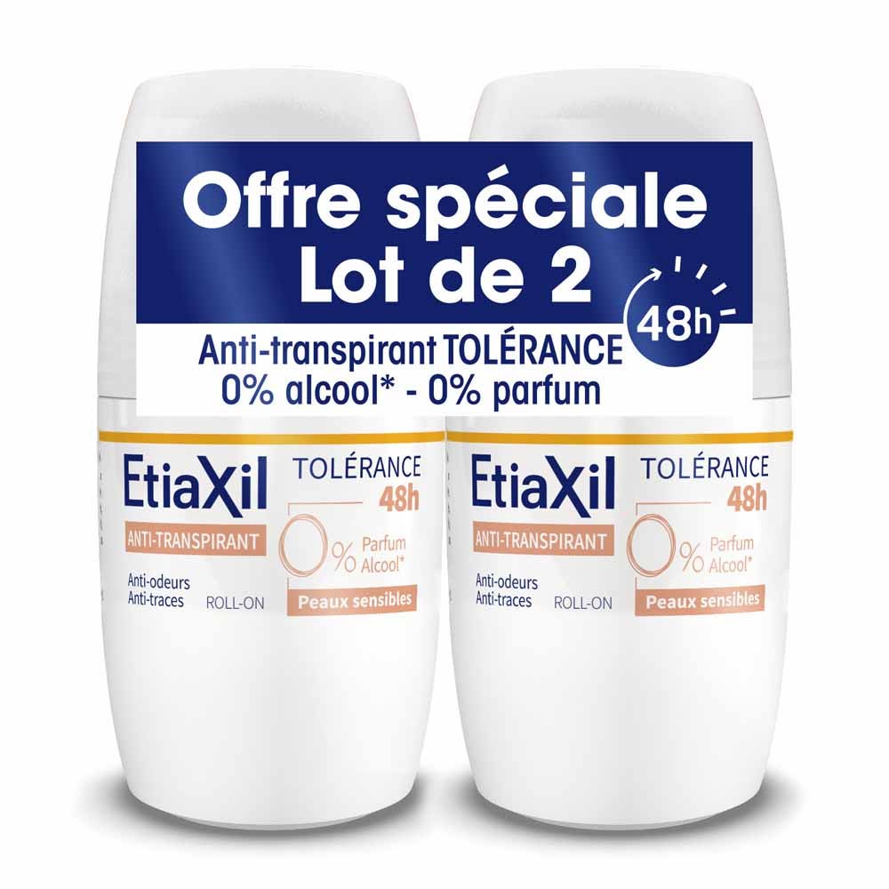 Etiaxil Antitranspirante Desodorante roll-on 48h tolerancia pieles sensibles 2 x 50 ml