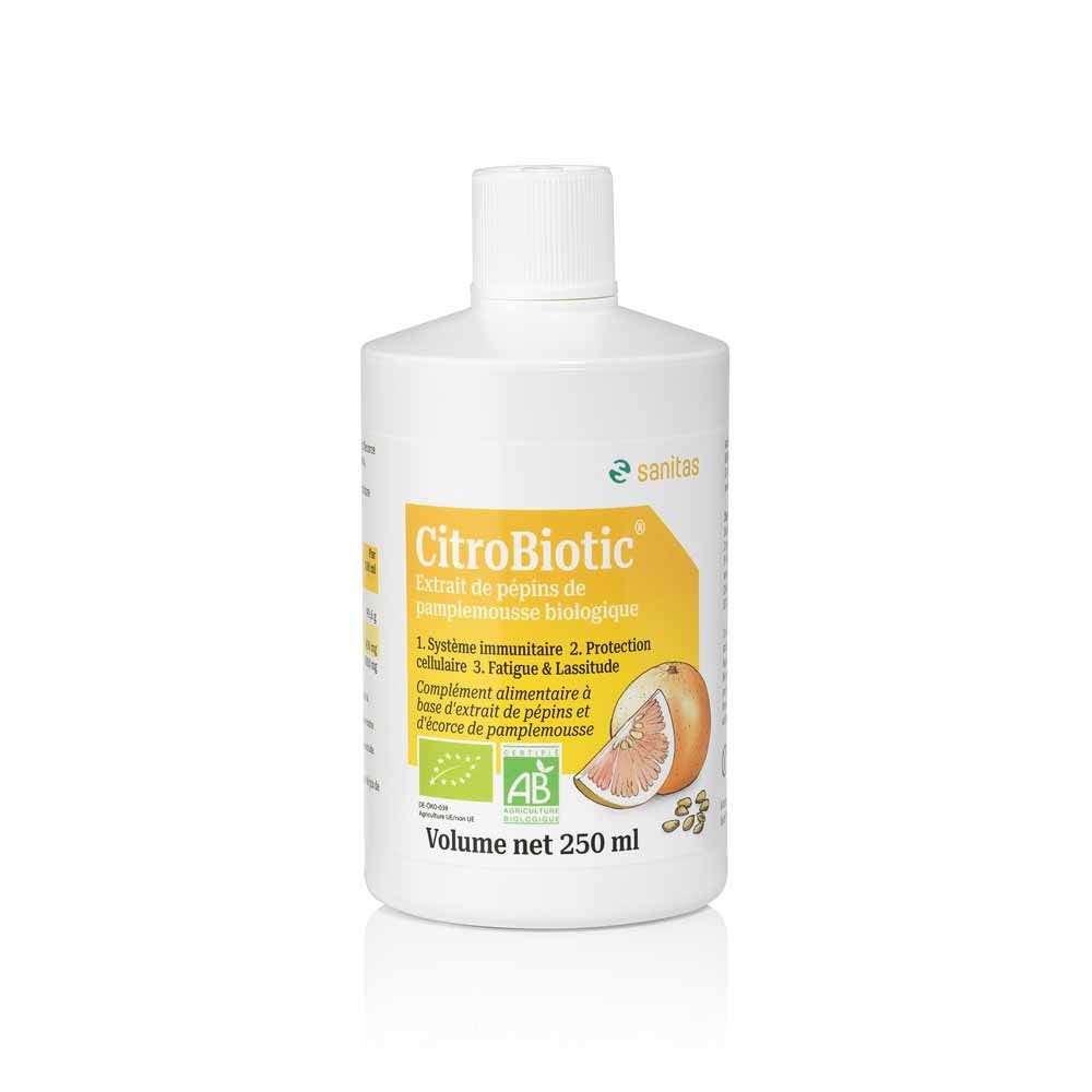 Citrobiotic Extracto de semilla de pomelo ecológico con vitamina C 250 ml
