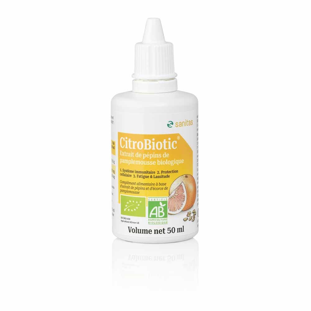 Citrobiotic Extracto de semilla de pomelo ecológico con vitamina C 50 ml