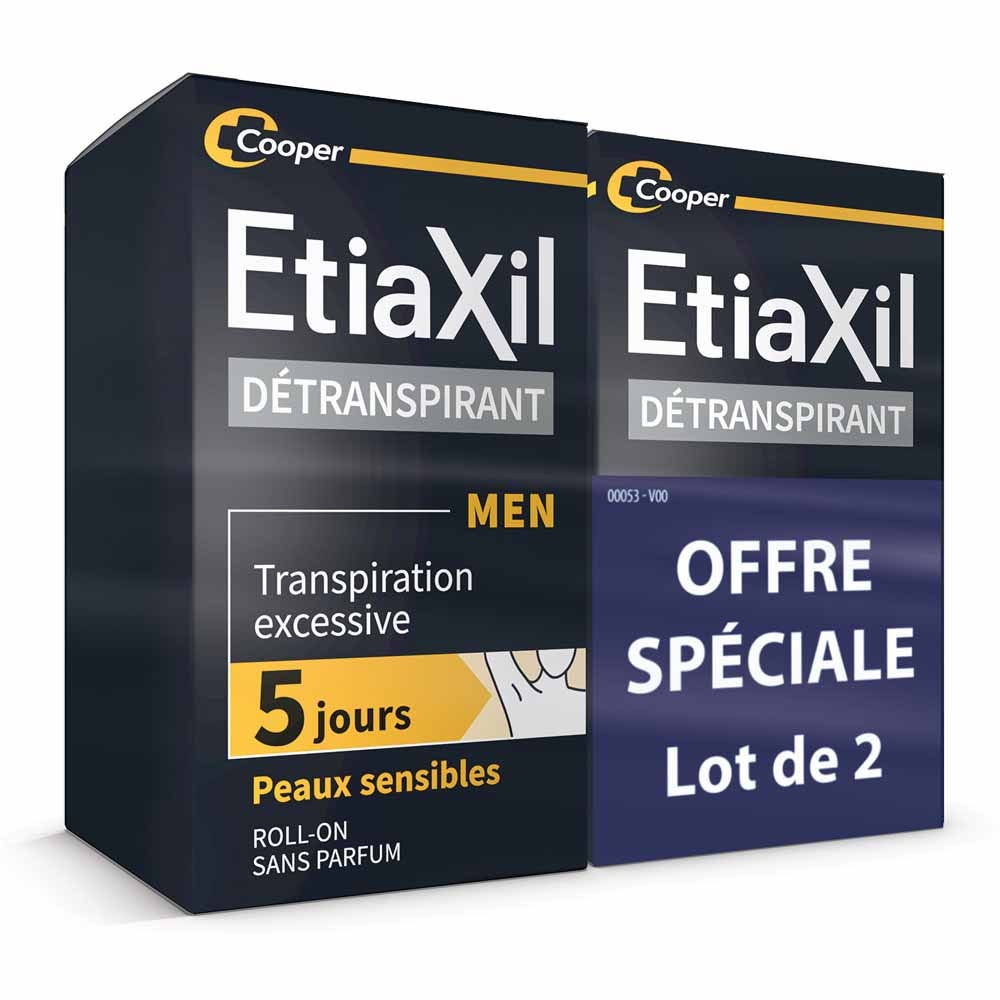 Etiaxil Detranspirante Roll-on Axilas Men Piel sensible 2x15ml