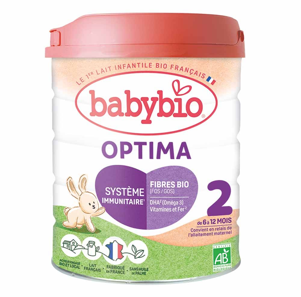 Babybio Leches Infantiles Optima 2 Leche en Polvo Ecológica a partir de 6 meses 800g