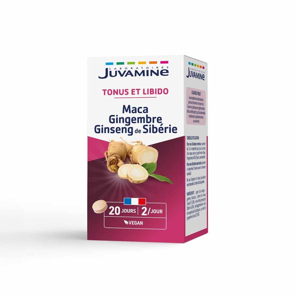 Juvamine Maca Ginseng Jengibre Tonificante Sexual 40 Comprimidos 40 Comprimés