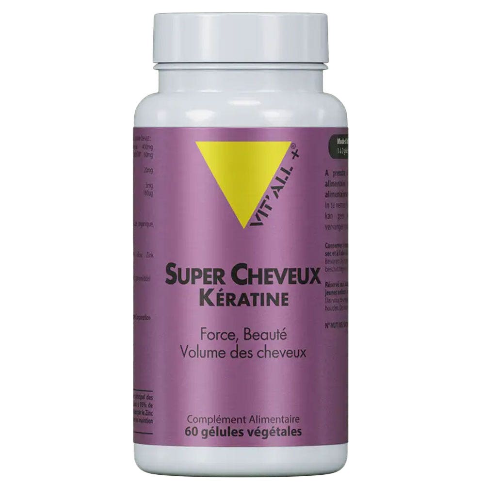 Vit'All+ Super cabello con queratina 60 cápsulas