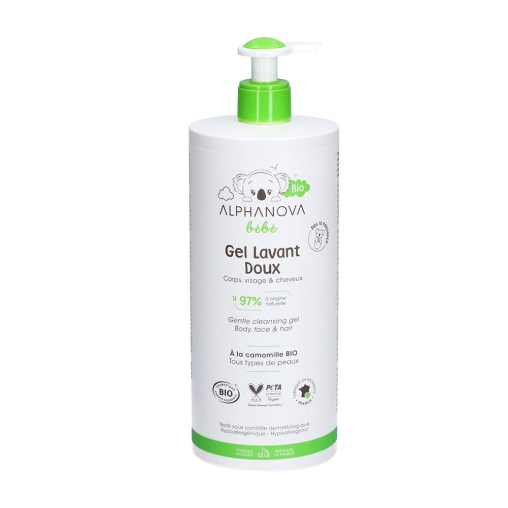 Alphanova Bebé Dermo-Limpiador de Baño Bebe Bio 1l