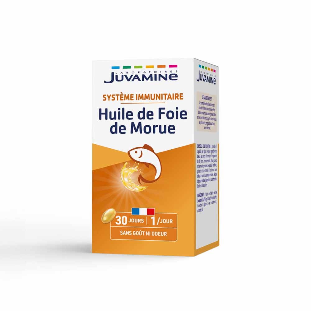 Juvamine Inmunidad Aceite de hígado de bacalao 30 cápsulas