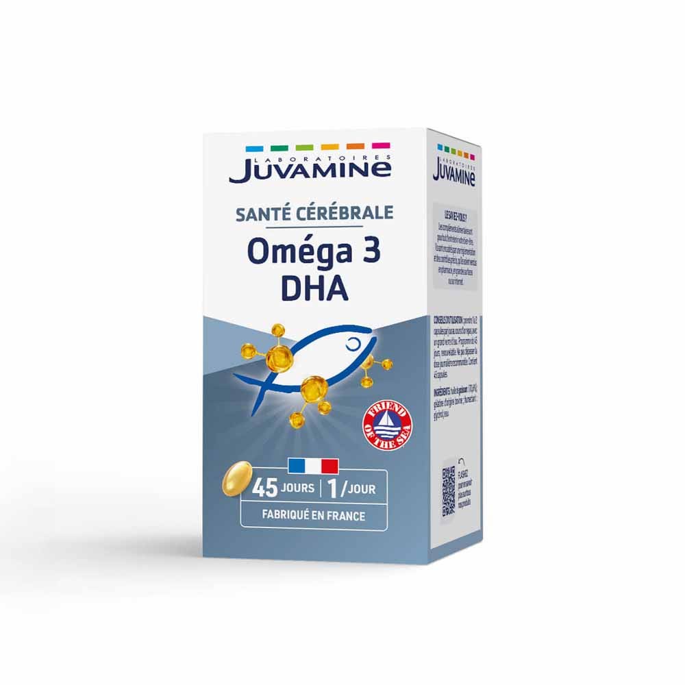 Juvamine Omegas 3 DHA Salud cerebral 45 cápsulas