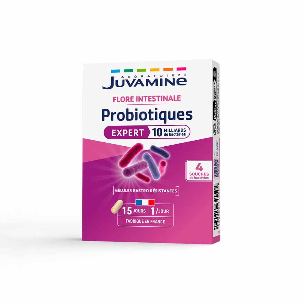 Juvamine Probióticos equilibrio 4 cepas para la digestión 15 cápsulas