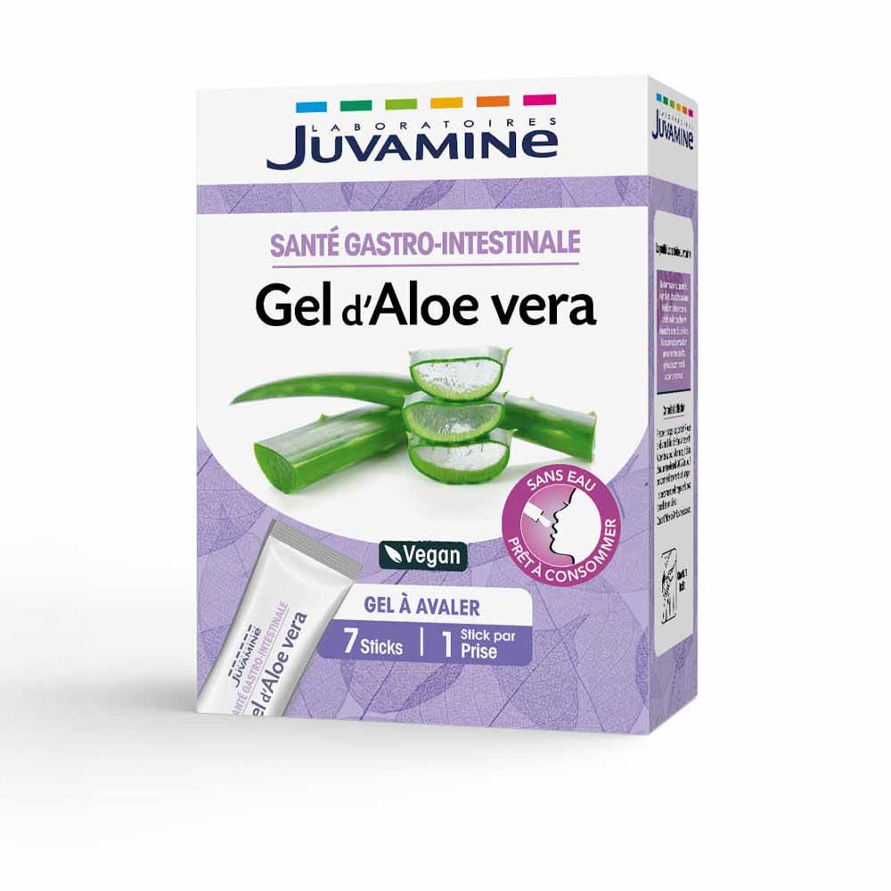Juvamine Salud gastrointestinal Gel de aloe vera 7 palos para tragar
