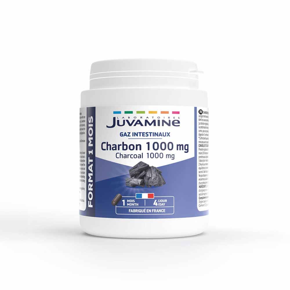 Juvamine Carbón vegetal 1000 mg 120 cápsulas