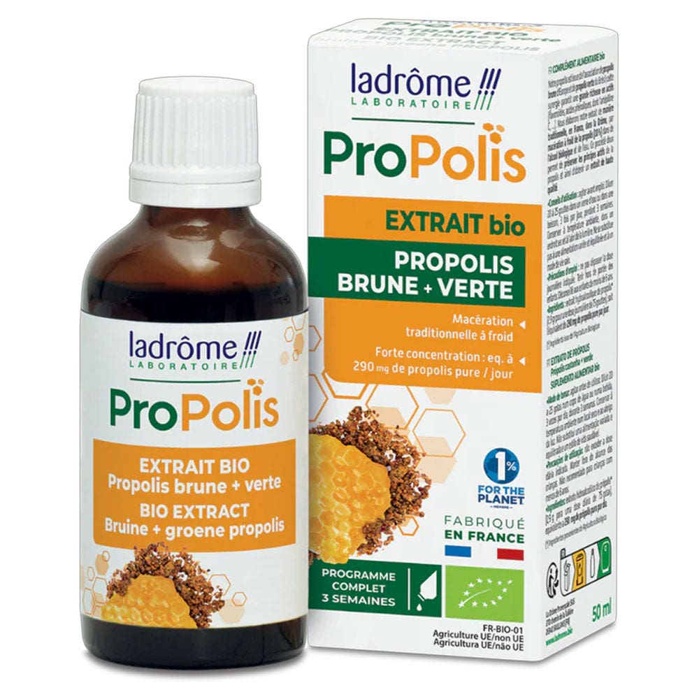Ladrôme Propolis Extracto bio verde y marrón 50 ml