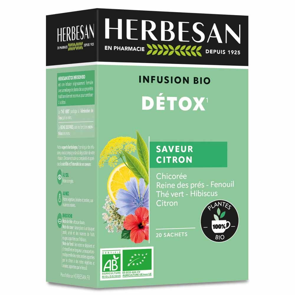 Herbesan Infusión Chicoree Bio Detox Sabor Limón 20 sobres