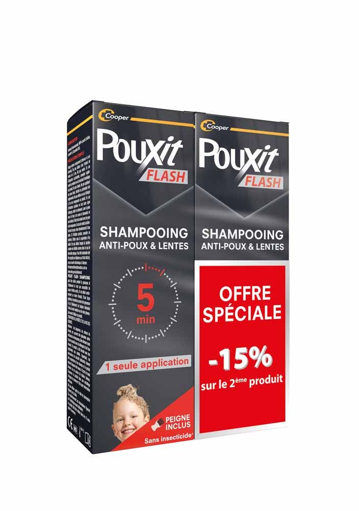 Pouxit Flash Tratamiento de piojos y liendres 2x100ml