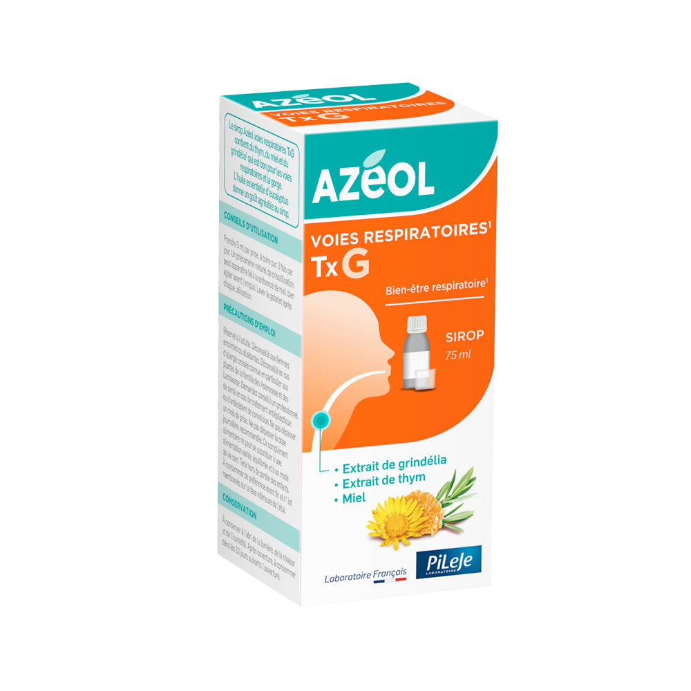 Pileje Azeol Tos productiva vías respiratorias bienestar respiratorio Jarabe 75ml
