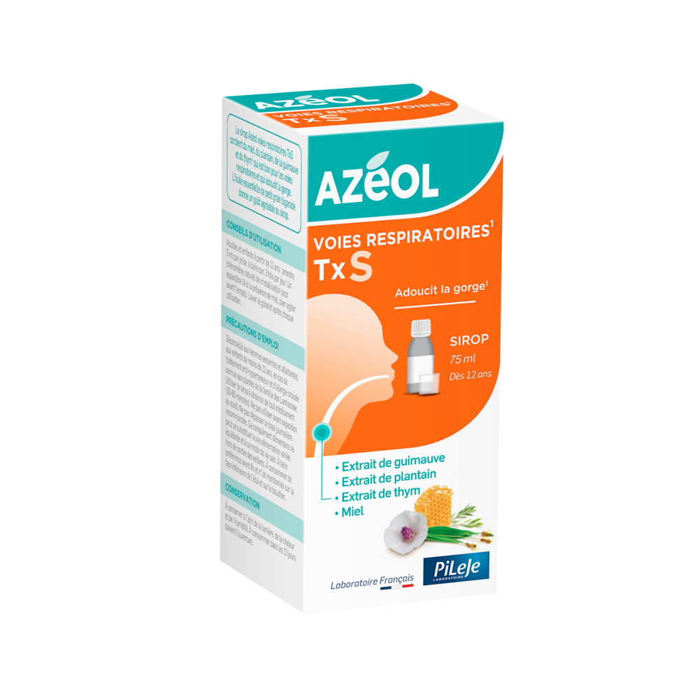 Pileje Azeol Tos seca vías respiratorias suaviza la garganta Jarabe 75 ml