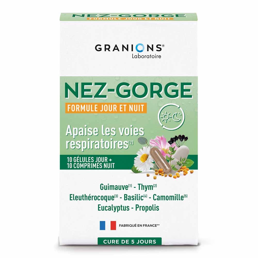 Granions Nariz y garganta 10 cápsulas + 10 comprimidos