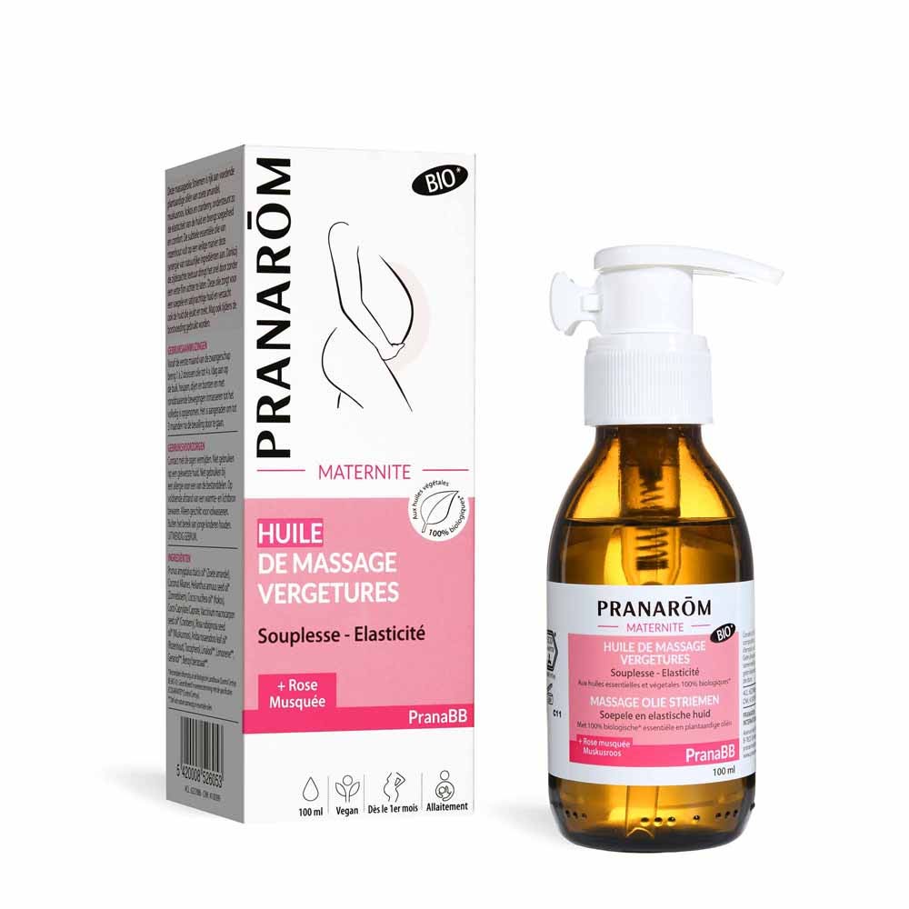 Pranarôm Pranabb Aceite de Masaje Antiestrías Flexibilidad y elasticidad 100 ml