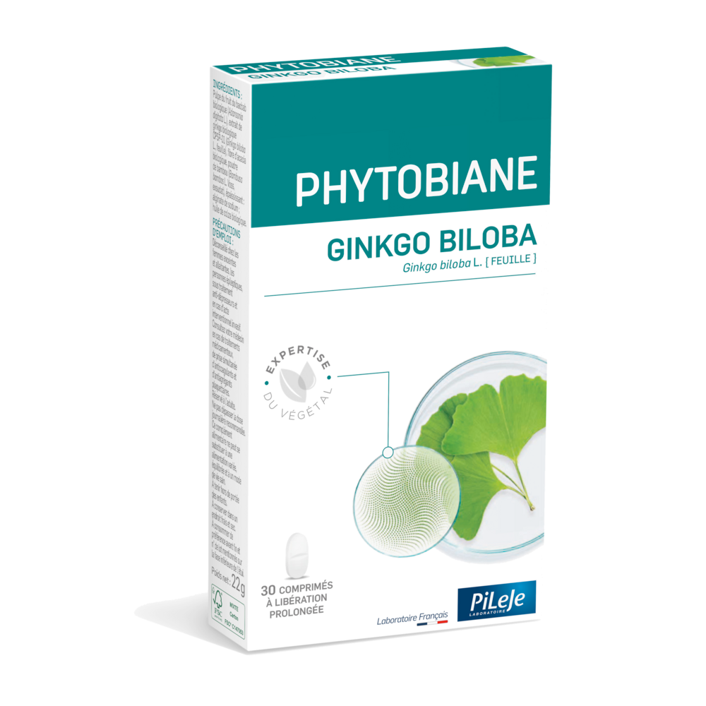 Pileje Phytobiane Ginkgo biloba memoria 30 comprimidos
