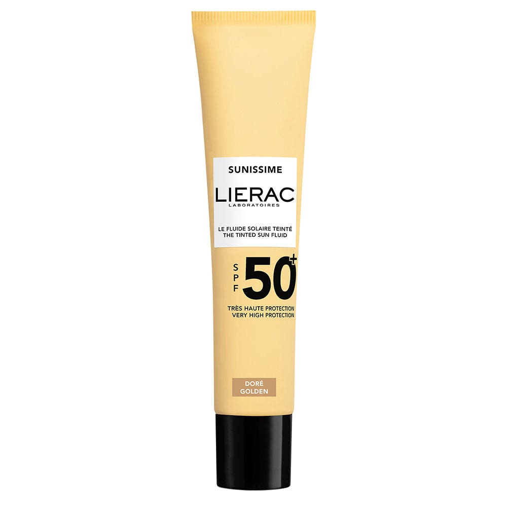 Lierac Sunissime Fluido solar con color SPF50+ con tono dorado 40 ml