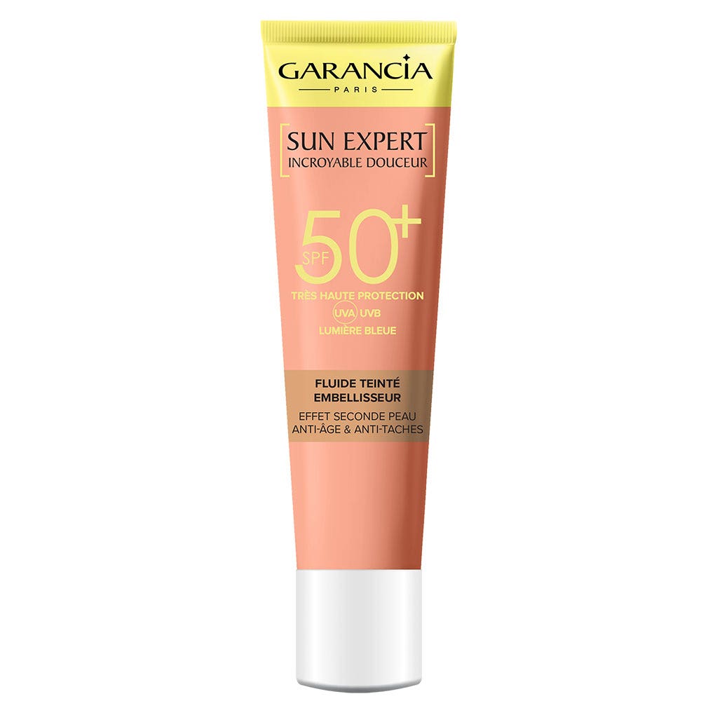 Garancia Sun Expert increíble suavidad fluido teintado iluminador SPF50+ 40 ml