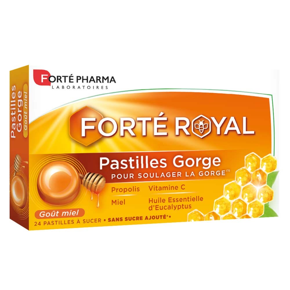 Forté Pharma Forté Real Pastillas de miel para la garganta x24