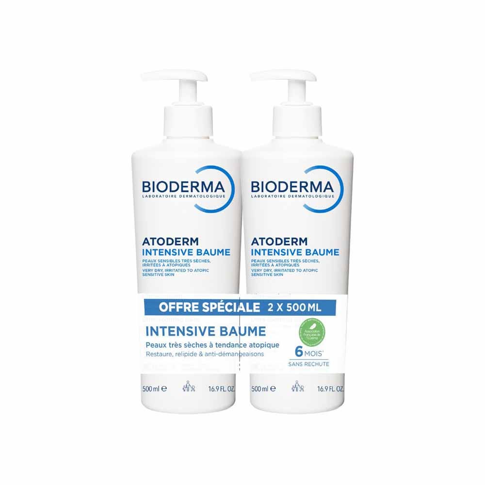 Bioderma Atoderm Intensive Balsamo Intensivo Visage et Corps Peaux Très Sèches 2x500ml