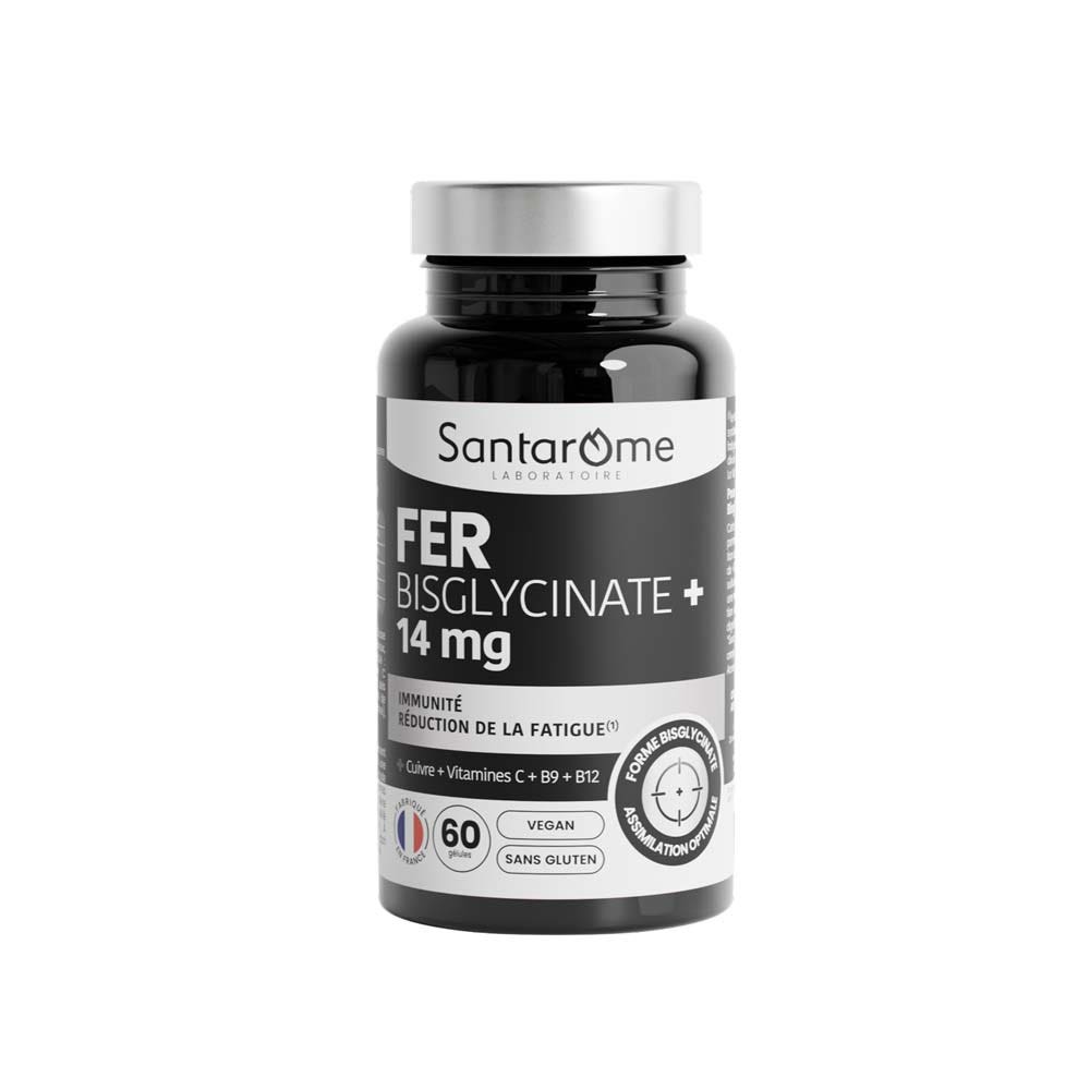 Santarome Bisglicinato de hierro 14 mg fatiga e inmunidad 60 cápsulas