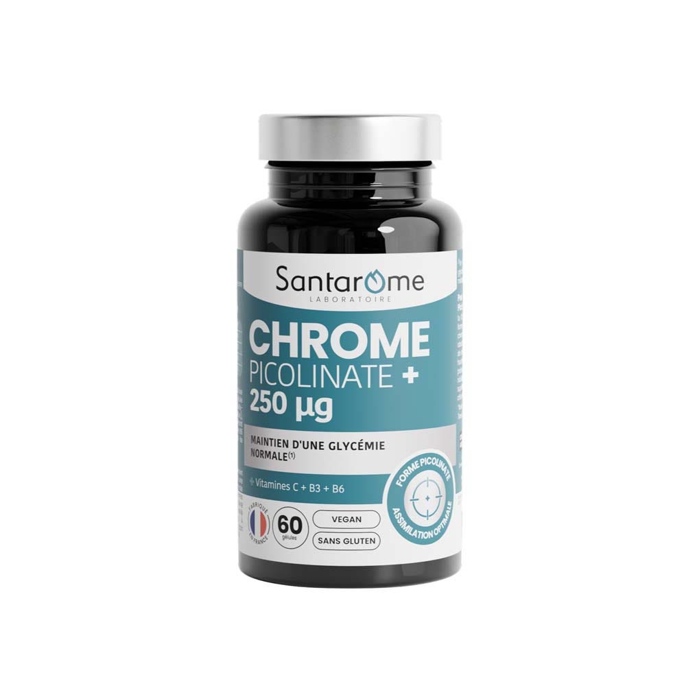 Santarome Picolinato de cromo 250 µg glucemia 60 cápsulas