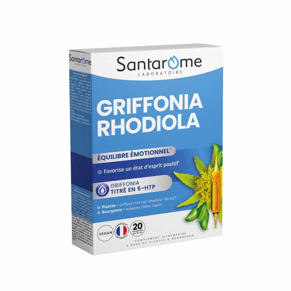 Santarome Griffonia rodiola equilibrio emocional 20 ampollas