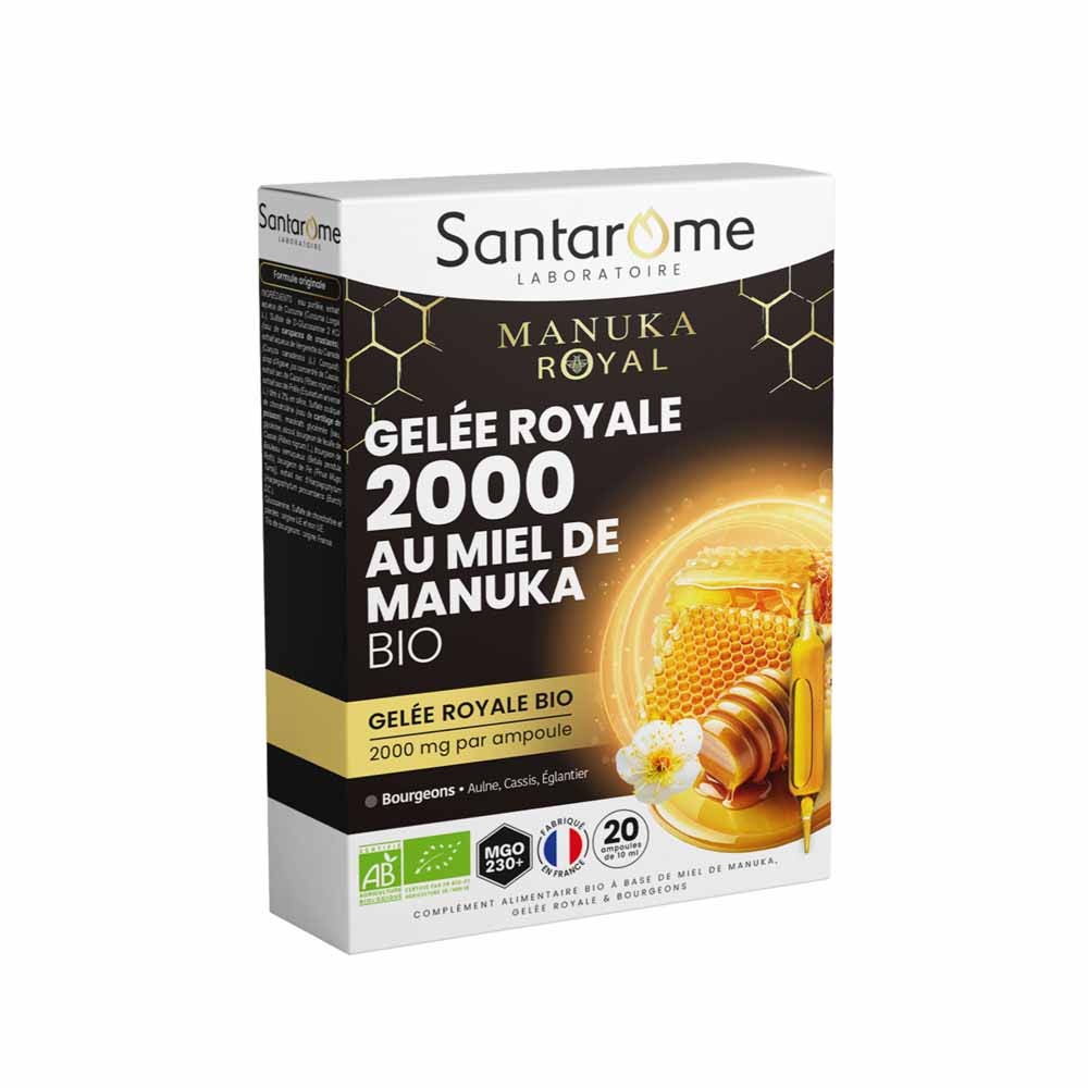 Santarome Jalea Real 2000mg Miel de Manuka ecológica 20 Ampollas