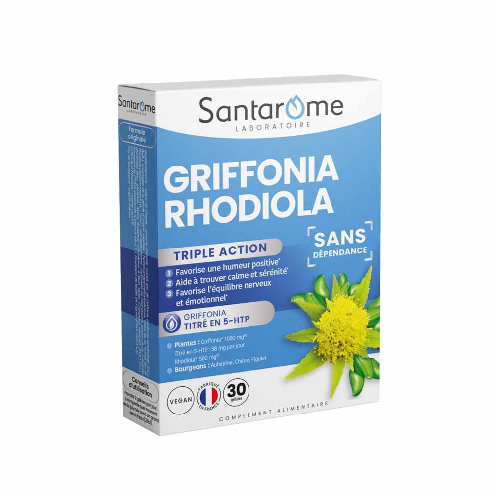 Santarome Griffonia Rhodiola Equilibre émotionnel 30 cápsulas