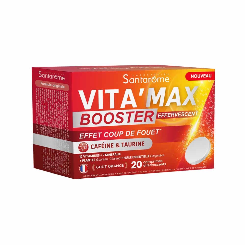 Santarome Vita'max Refuerzo antifatiga efervescente Sabor a naranja 20 comprimidos