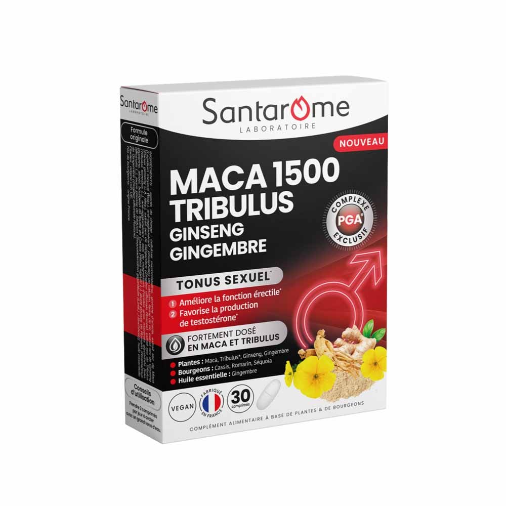 Santarome Maca 1500 tribulus ginseng jengibre vitalidad sexual 30 comprimidos