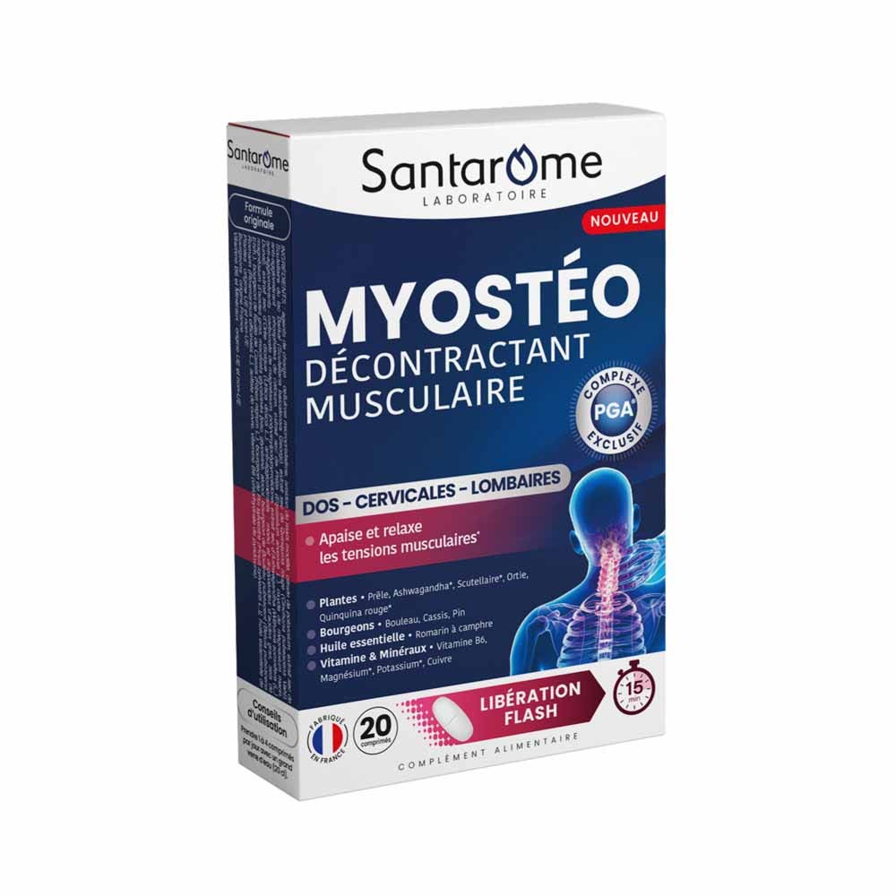Santarome Myostéo Relajante muscular liberación flash en 15 min 20 comprimidos