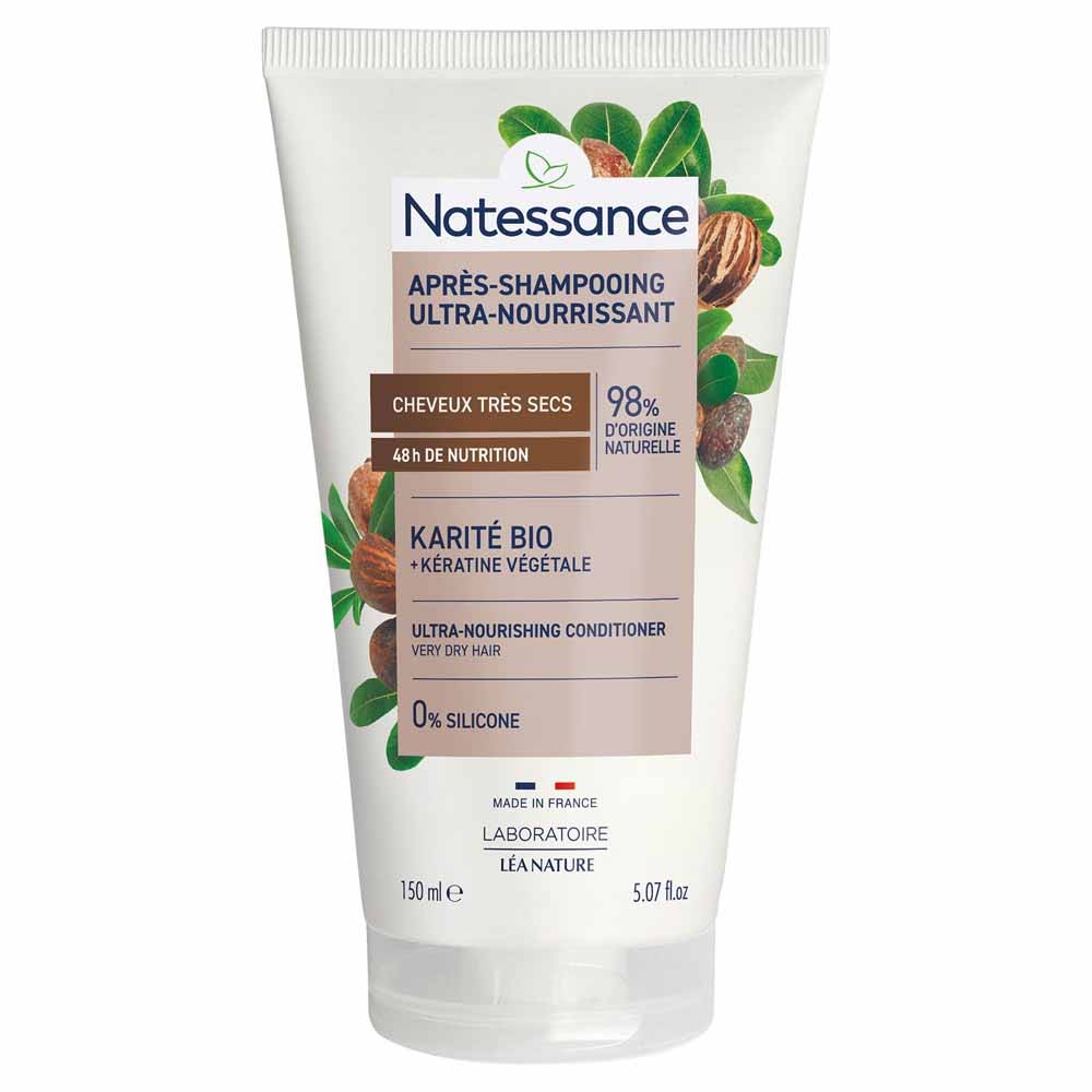 Natessance Capilar Acondicionador ultra nutritivo karité y queratina vegetal cabello muy seco 150 ml