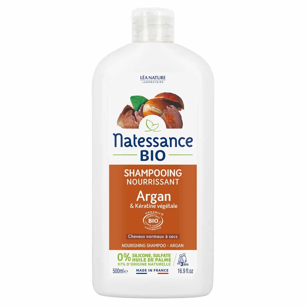 Natessance Capilar Champú nutritivo bio con queratina vegetal 500 ml