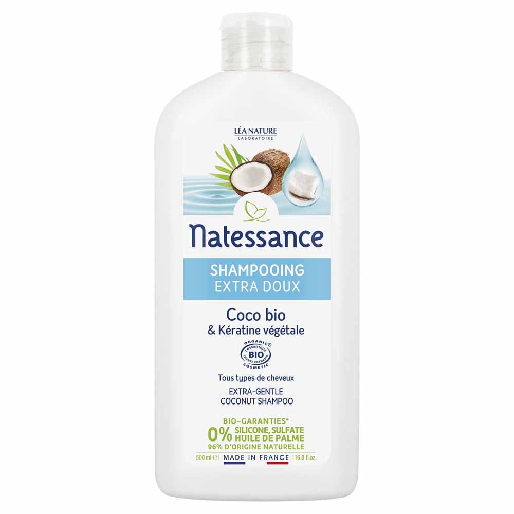 Natessance Capilar Champú extra suave bio y queratina vegetal bio 500 ml