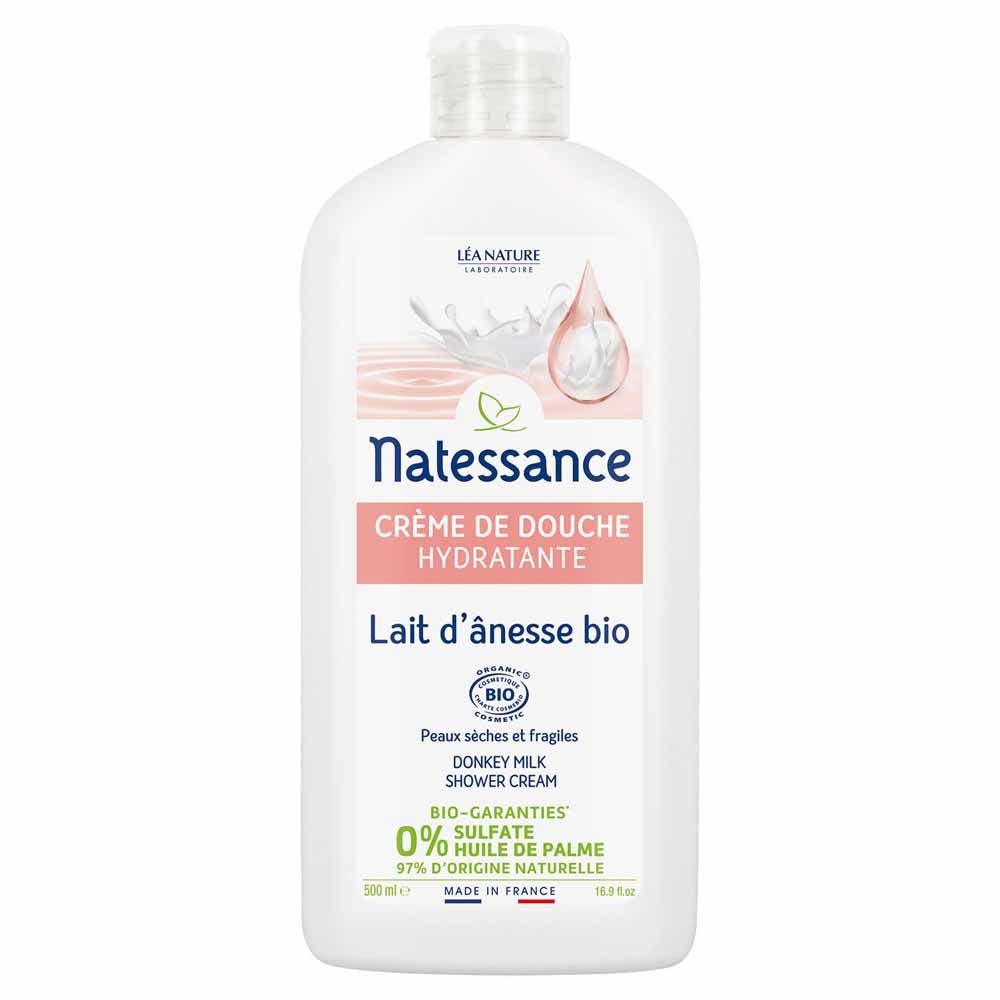 Natessance Ducha Gel de ducha con leche de burra bio piel sensible 500 ml