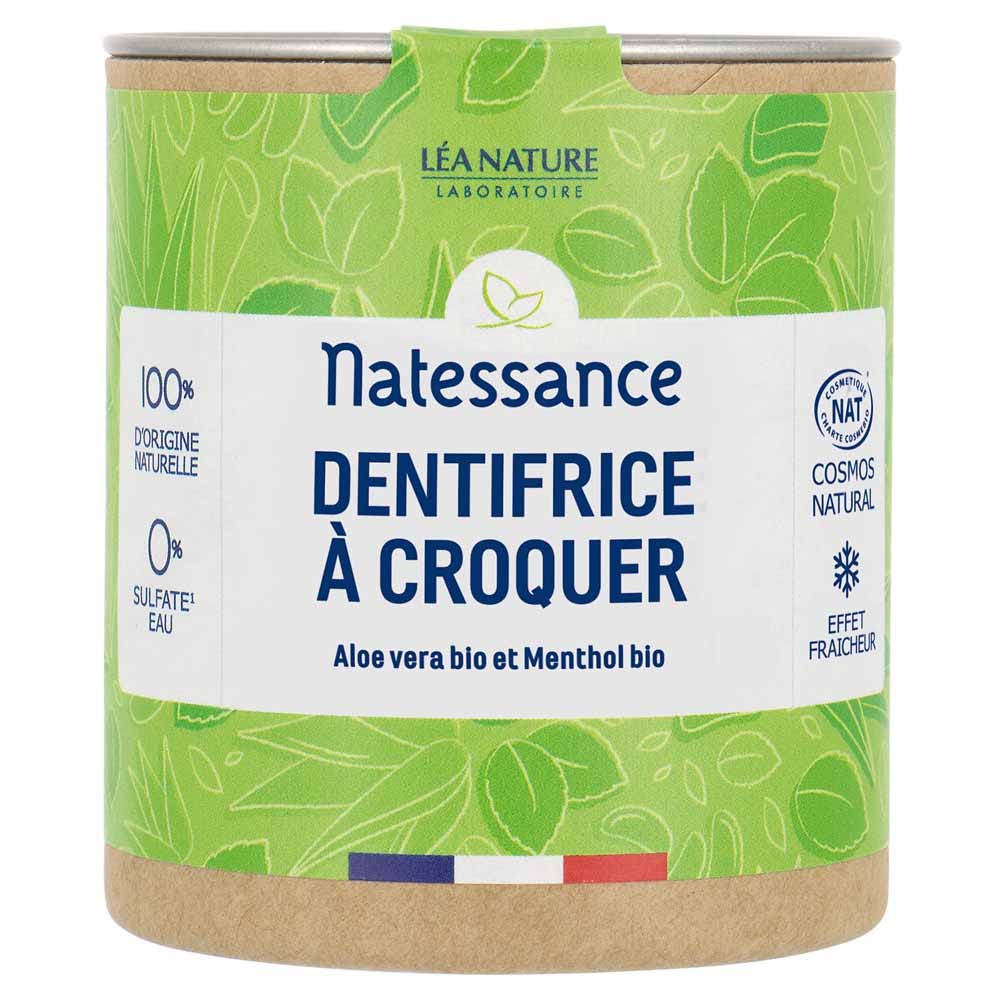 Natessance Pasta de dientes masticable frescor 52 g