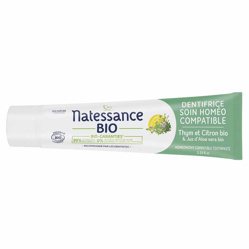 Natessance Pasta de dientes cuidado homeopático compatible 75 ml