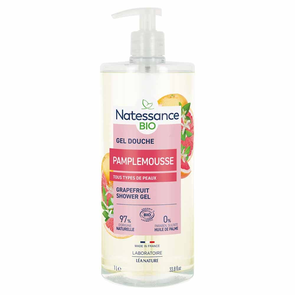 Natessance Ducha Gel de ducha pomelo revitalizante bio 1l