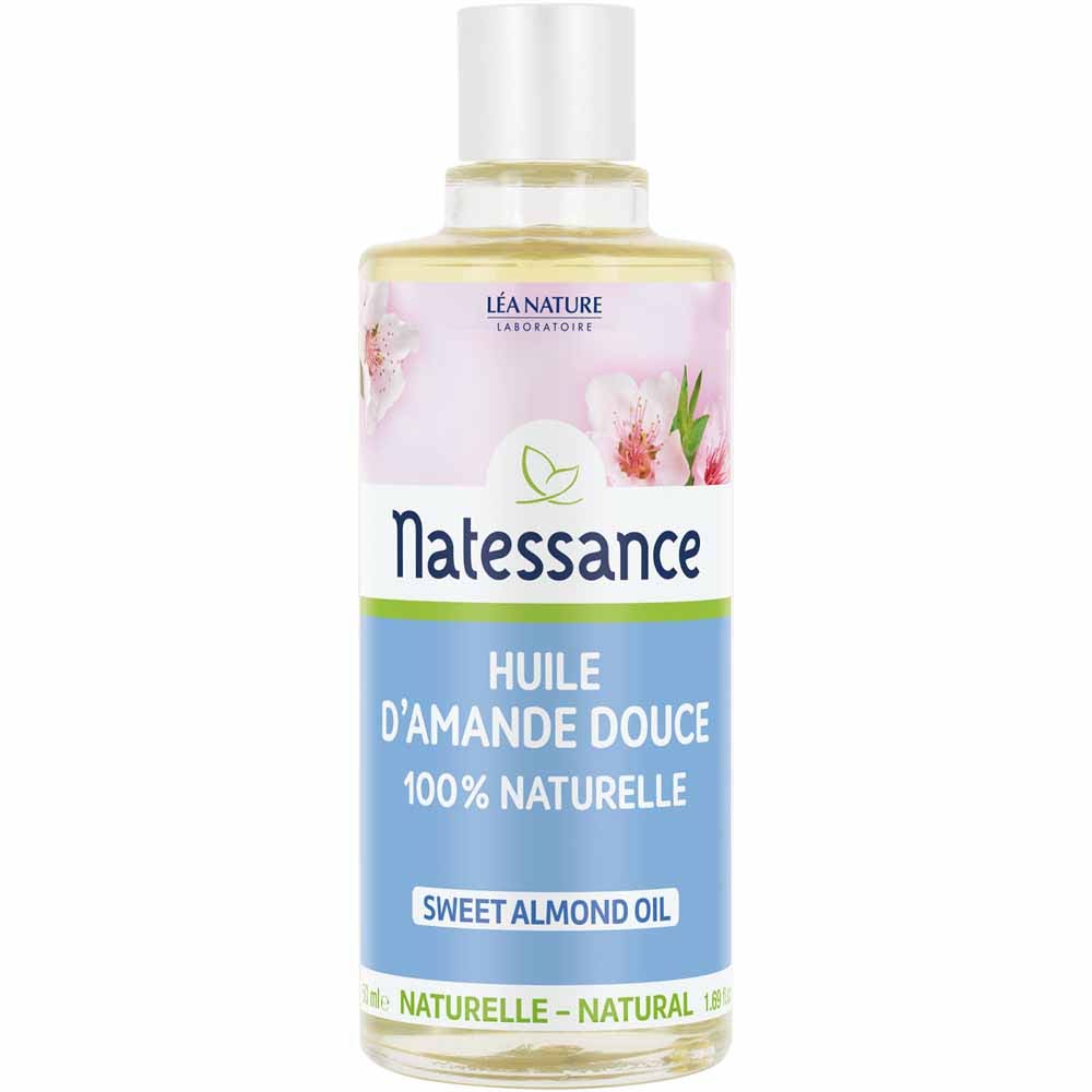 Natessance Aceite de almendras dulces para toda la familia 100% natural 50 ml