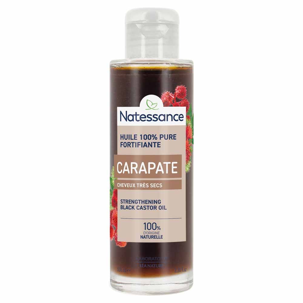Natessance Aceite de carapate negra para cabello muy seco rizado o afrizado 100 ml