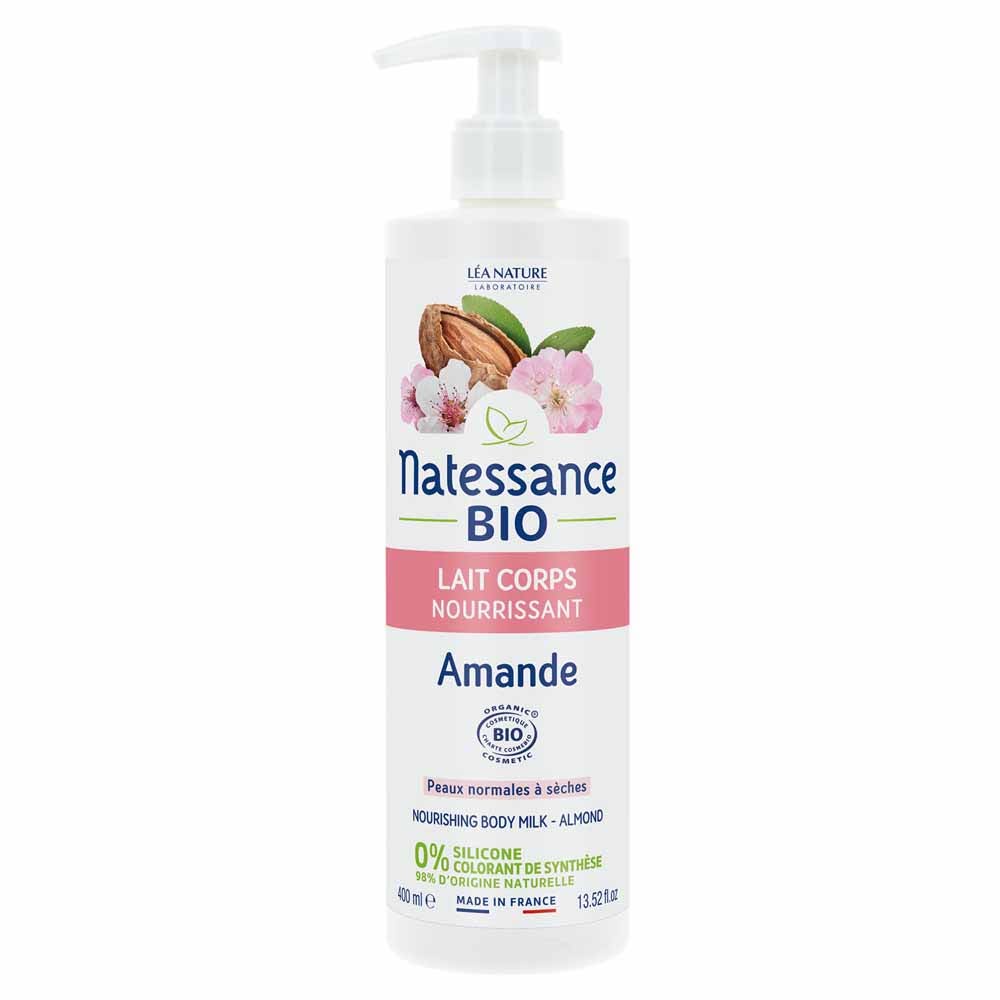 Natessance Leche corporal nutritiva almendra bio 400 ml