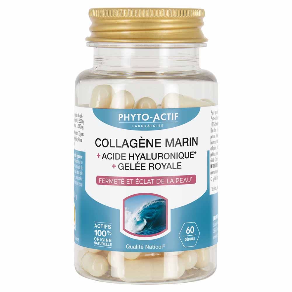Phyto-Actif Colágeno marino con ácido hialurónico y jalea real 60 cápsulas