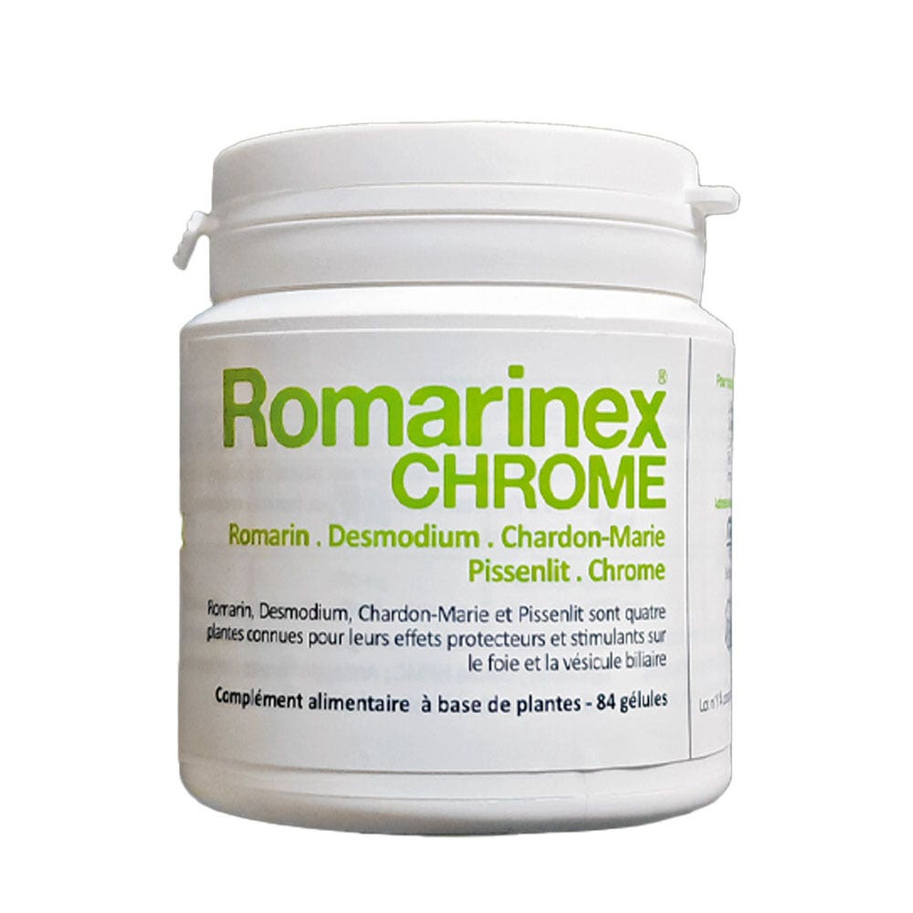 Dissolvurol Romarinex cromo 84 cápsulas