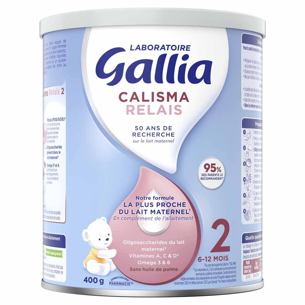 Gallia Calisma Leche en polvo Relais 2 de 6 a 12 meses 400 g