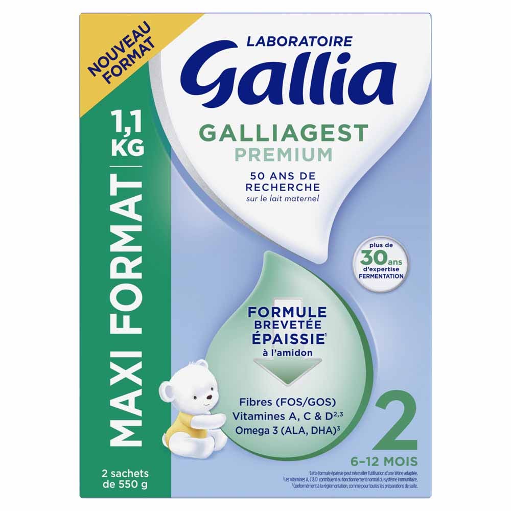 Gallia Galliagest Leche en polvo Premium 2 de 6 a 12 meses 1,1 kg