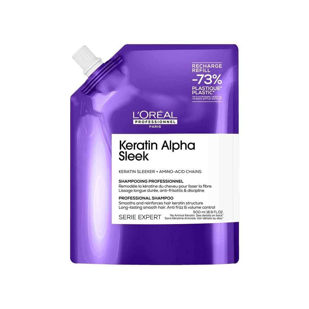 L'Oréal Professionnel Serie Expert Keratin Alpha Sleek Recarga champú cabello rebelde y con encrespamiento 500 ml
