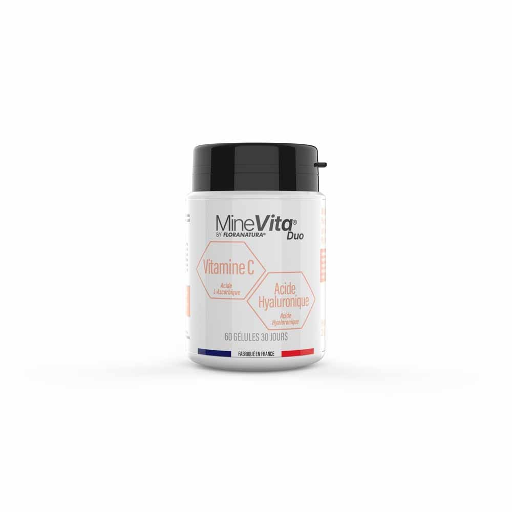 Flora Natura Minevita® Dúo vitamina C y ácido hialurónico 60 cápsulas