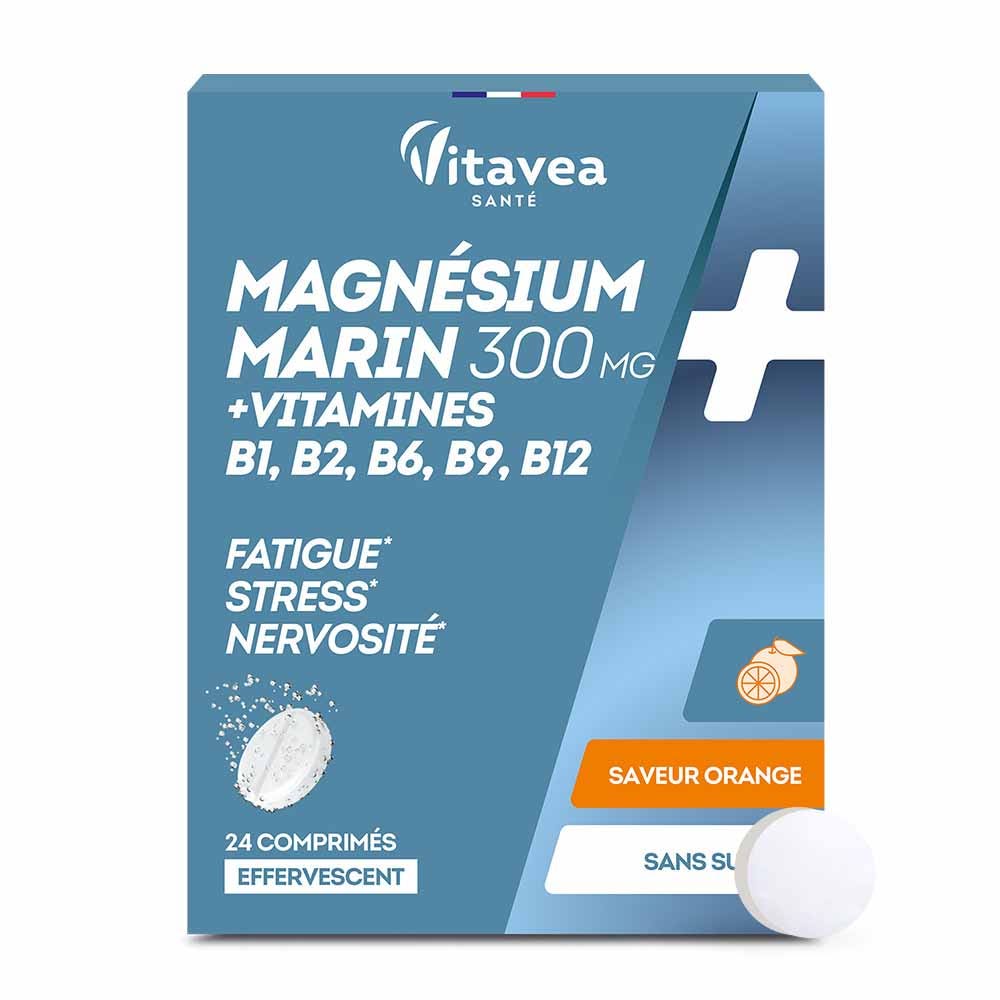 Vitavea Santé Magnesio + vitaminas B1 B2 B6 relajación 24 comprimidos efervescentes